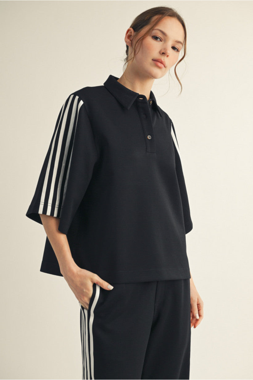 Lucy Half Sleeve Polo Top