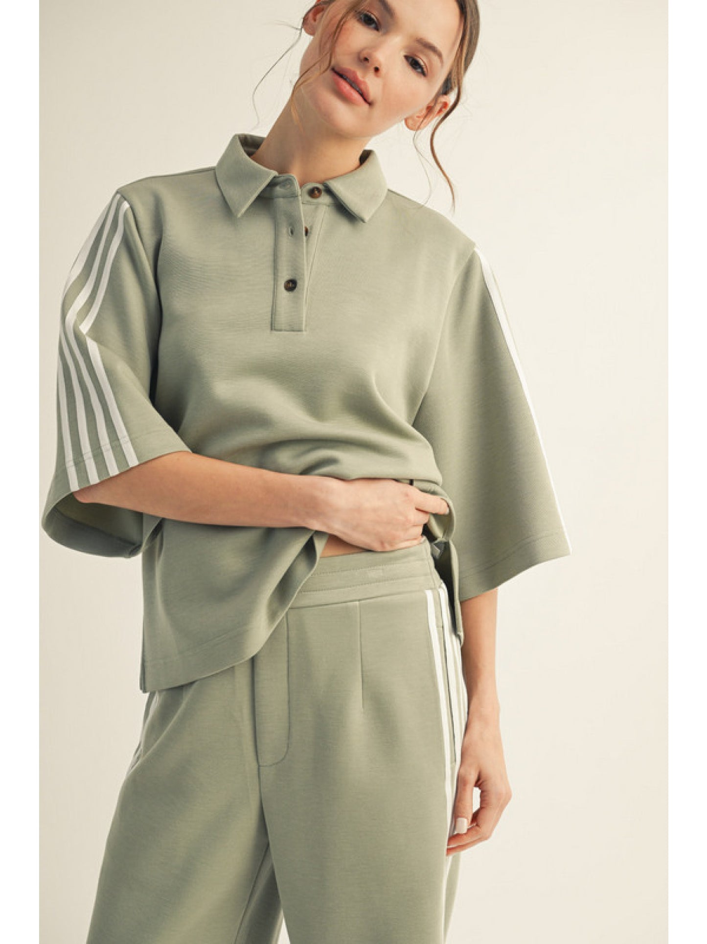 Lucy Half Sleeve Polo Top