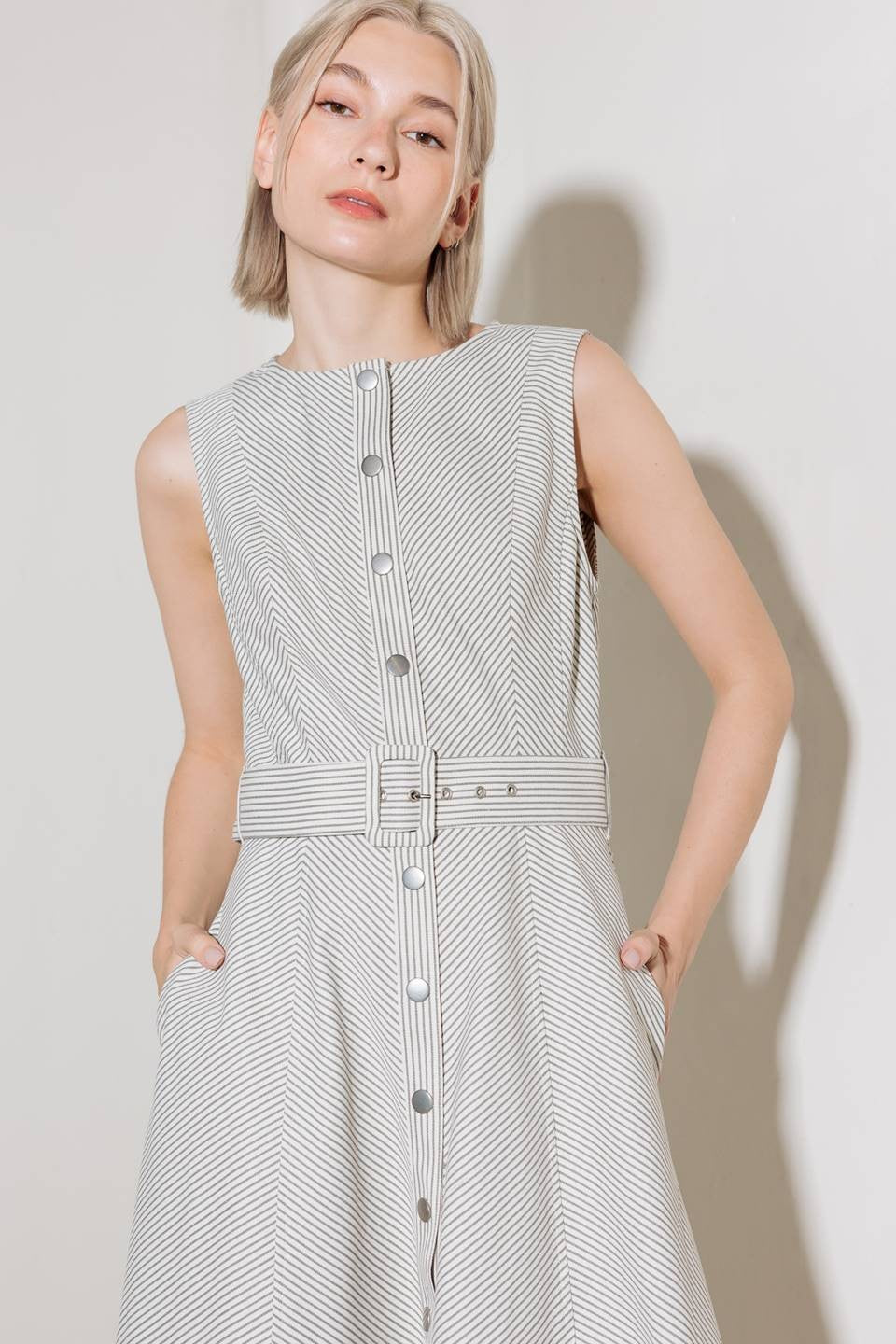 Hazel Striped Midi Dress