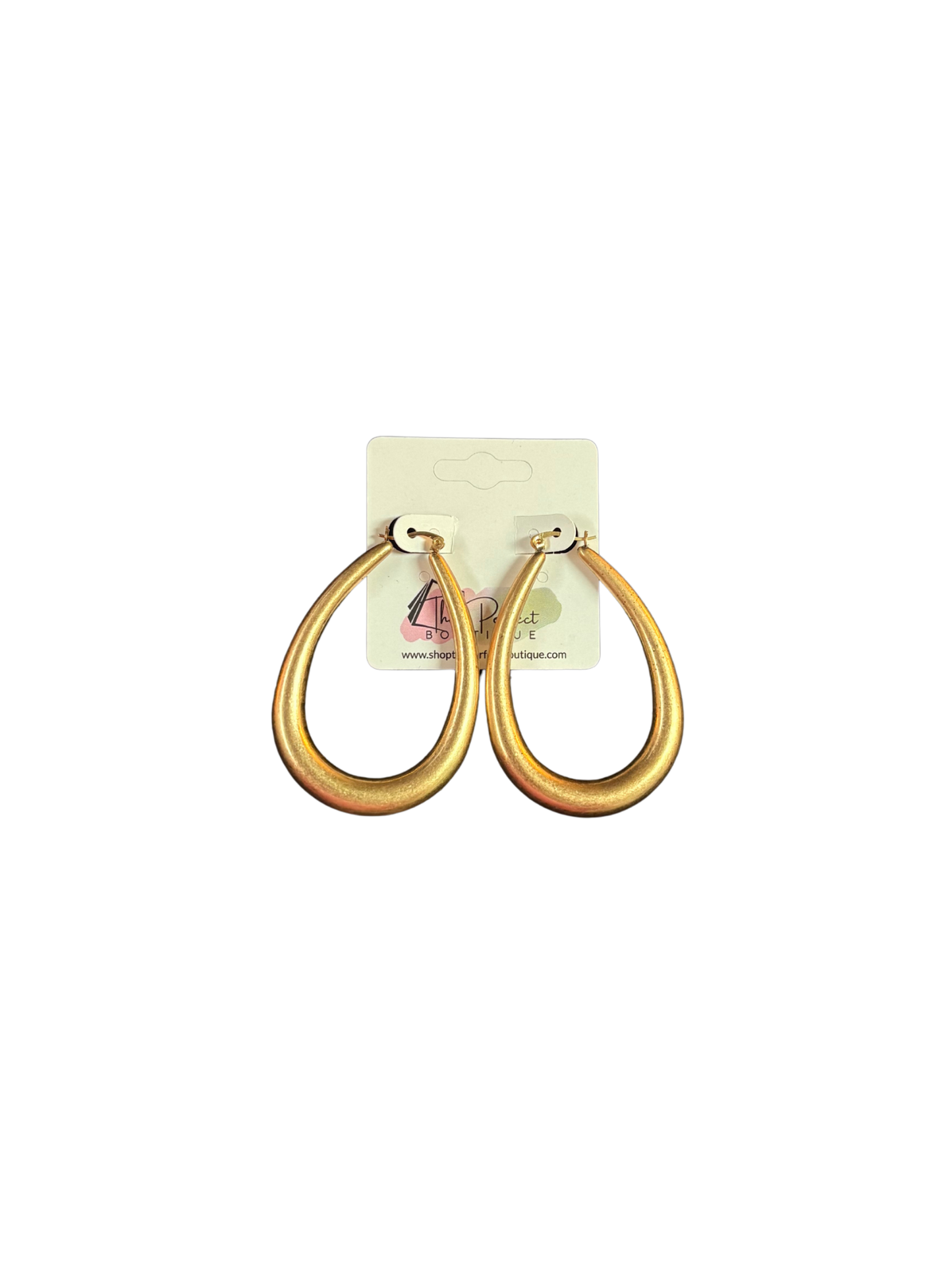 Oval Gold Hoop Earrings