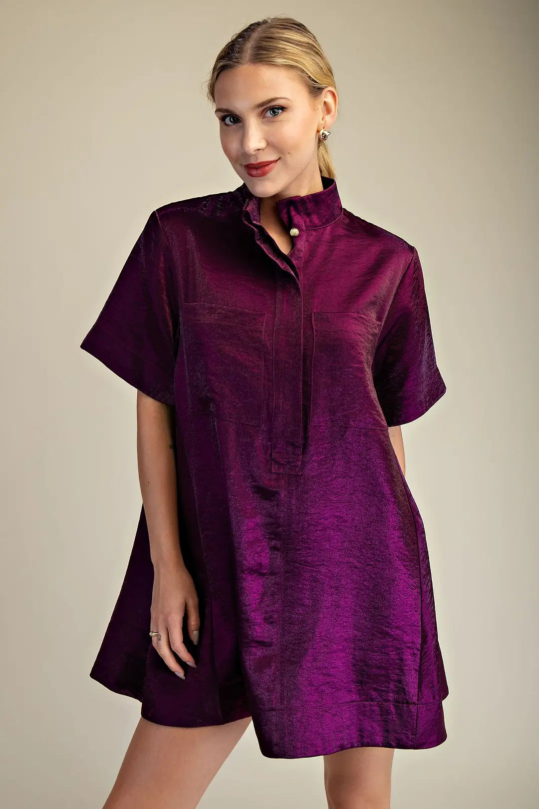 Shimmer Plum Dress