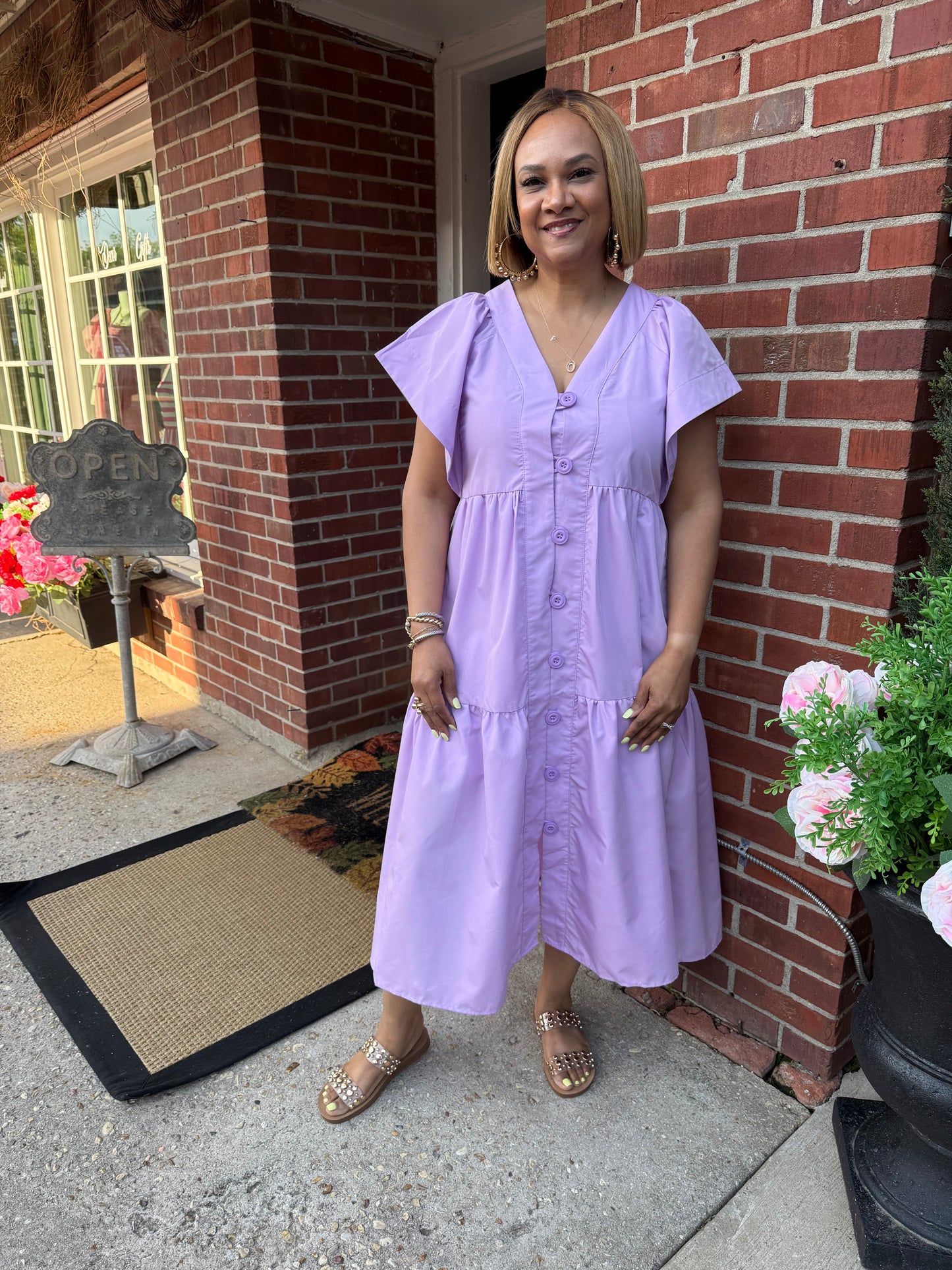 Livi Ruffle Tiered Midi Dress