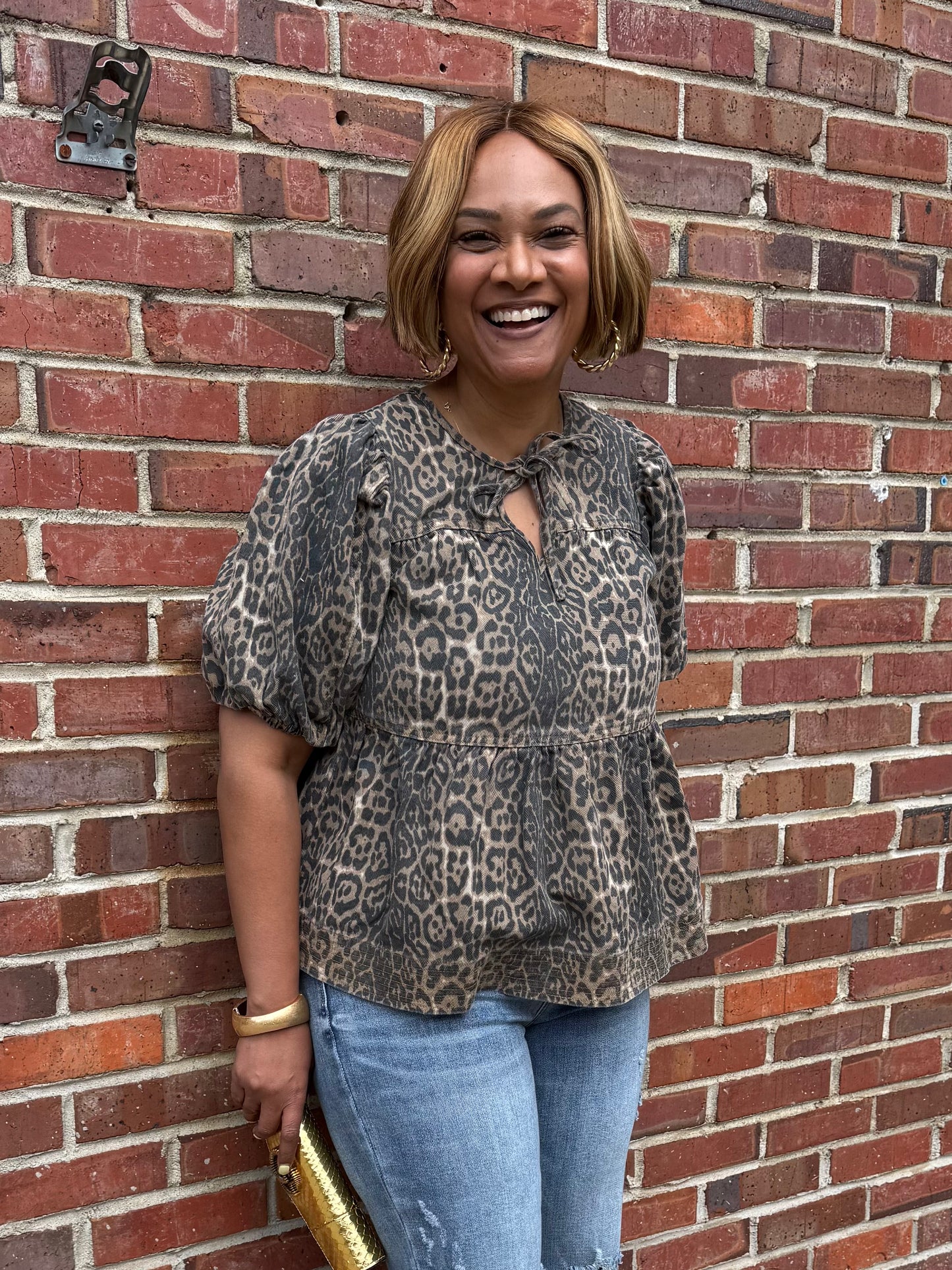 Dawn Leopard Babydoll Top