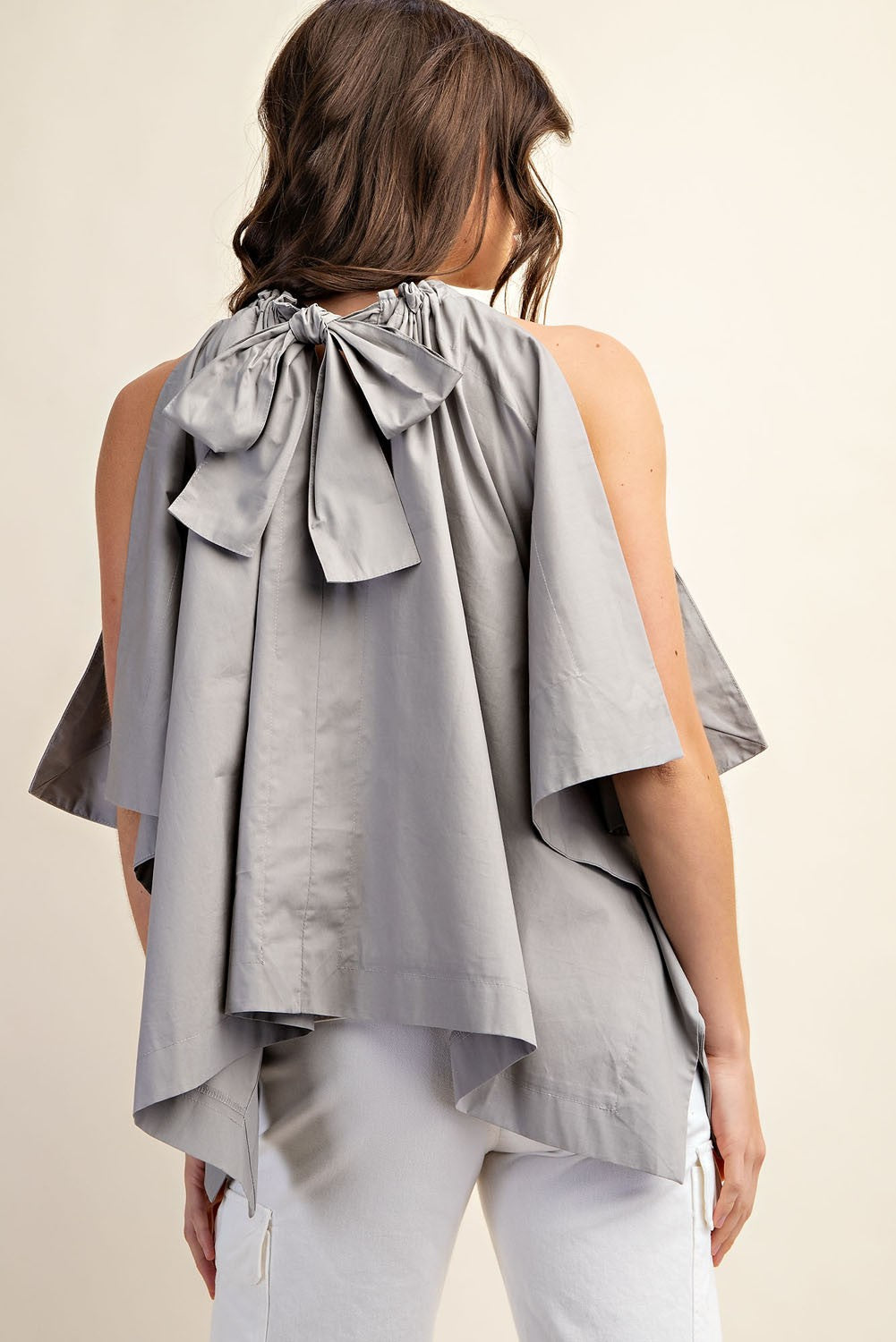 Sleeveless Bow Blouse