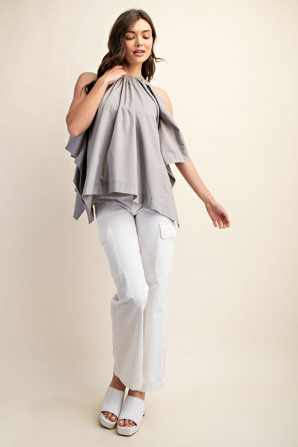Sleeveless Bow Blouse