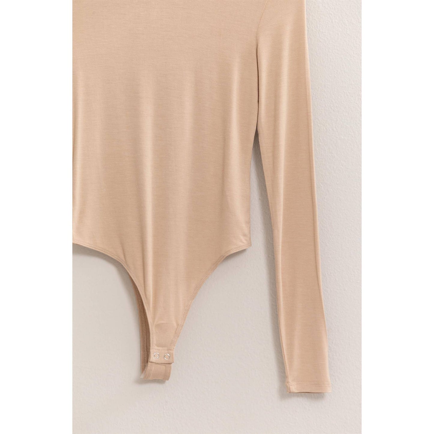 Long Sleeve Turtleneck Bodysuit: GRAY BLUE / S-M-L(1-1-1)