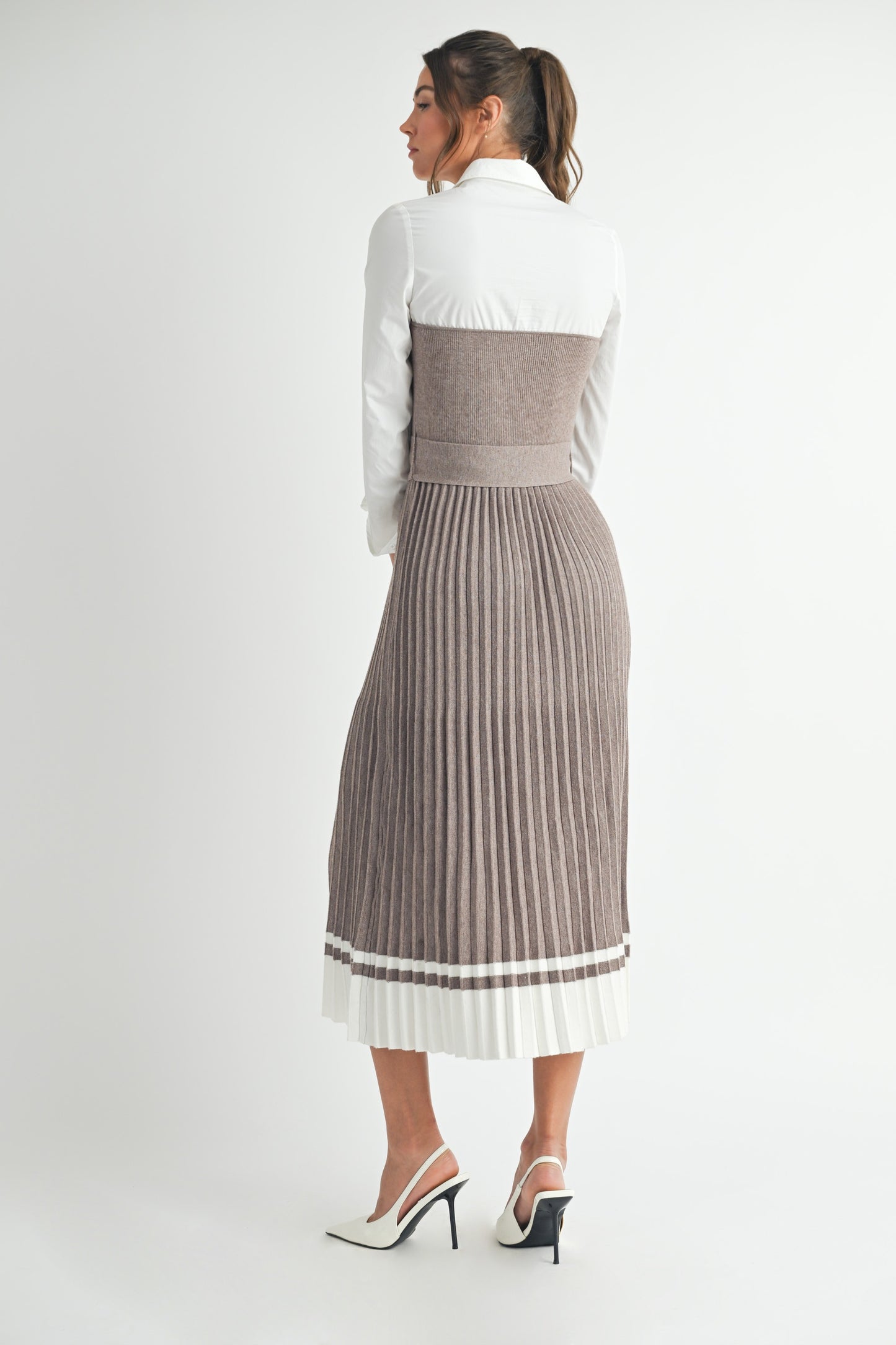 Matilda Pleated Sweater Dress