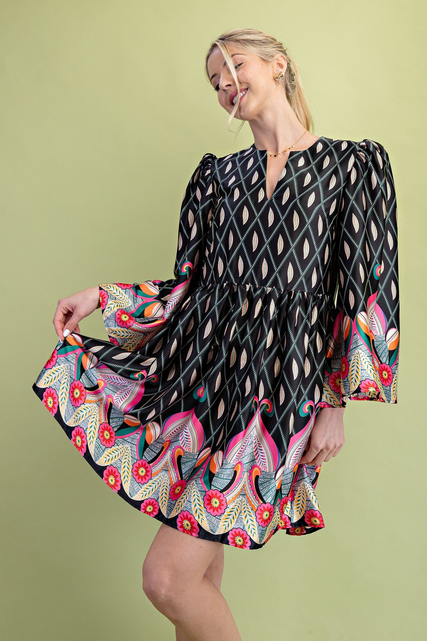 Western Elegance Babydoll Dress