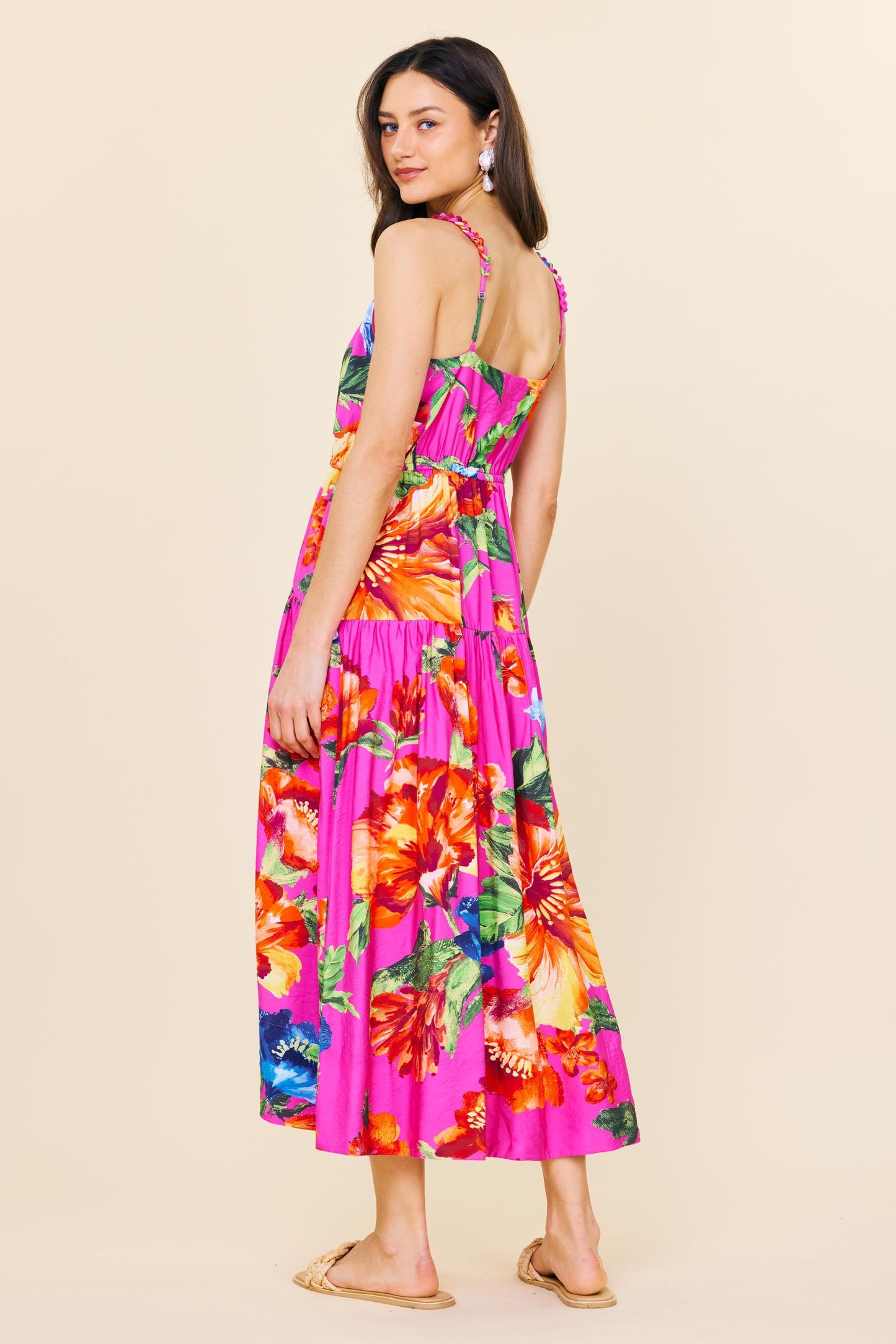 Lana Braided Strap Floral Maxi Dress