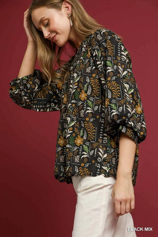 Edith Floral Print Blouse