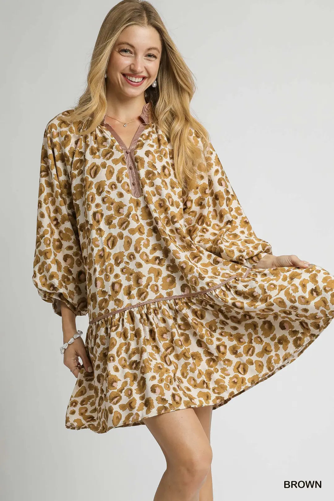 Lana Leopard Print Dress
