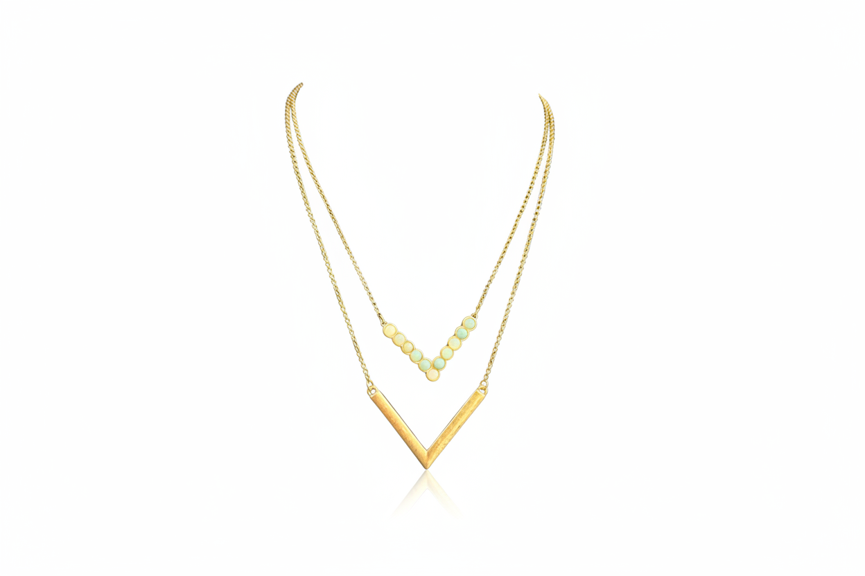 V Shape Layering Necklace