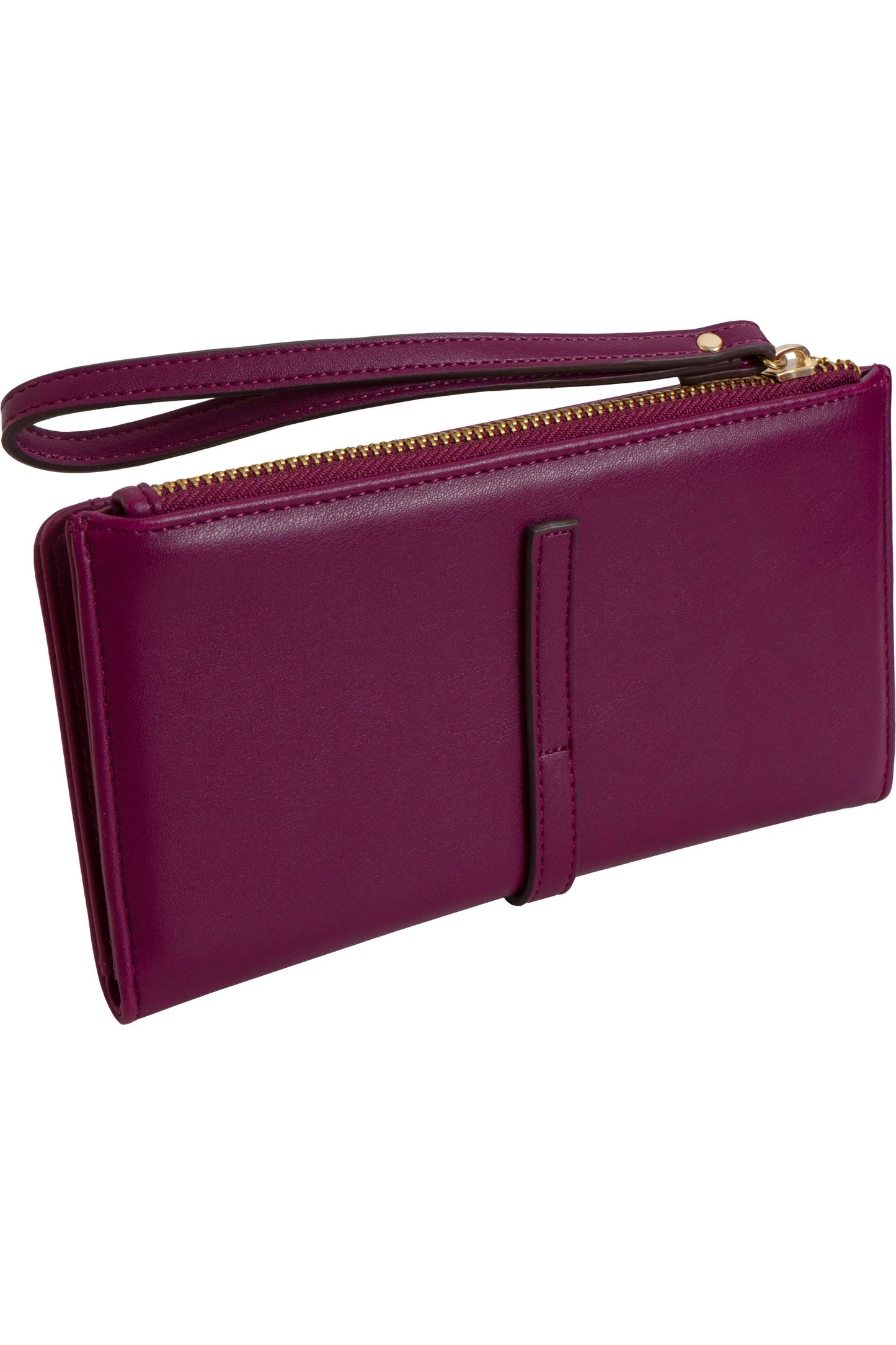 Ellen Tracy Smooth Vachetta Fleur De Li Wristlet: 233-TOFFEE