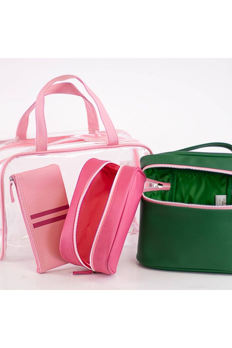 Livie Travel Gift Set   Pink/Kelly   12x8x4.5