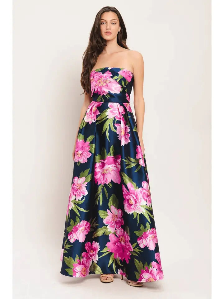 Lowcountry Floral Formal Dress