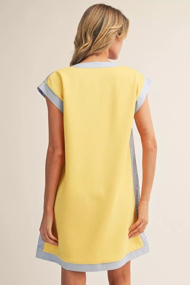 Yellow & Blue Sherry Dress