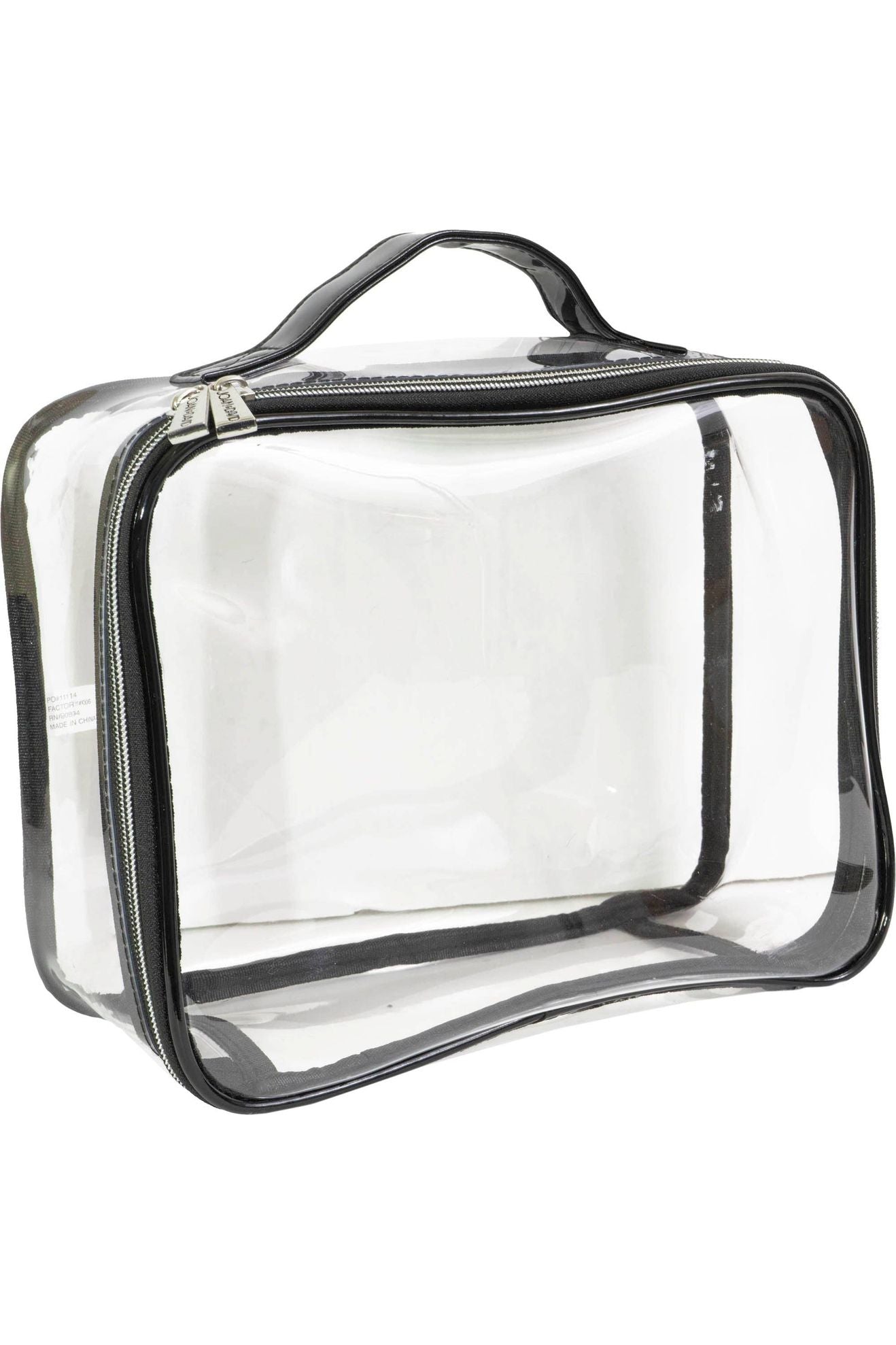 Joan & David Patent Woven 4 Piece Clear Cosmetic Bag Set: 104-SAGE
