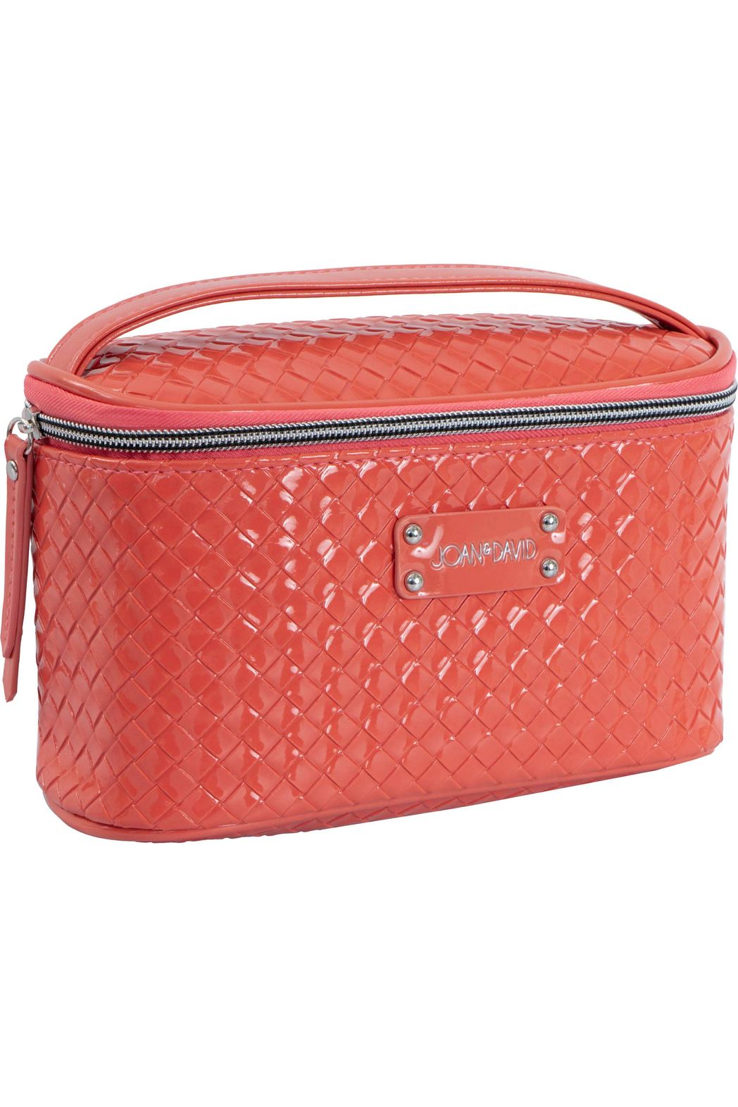 Joan & David Patent Woven 4 Piece Clear Cosmetic Bag Set: 104-SAGE