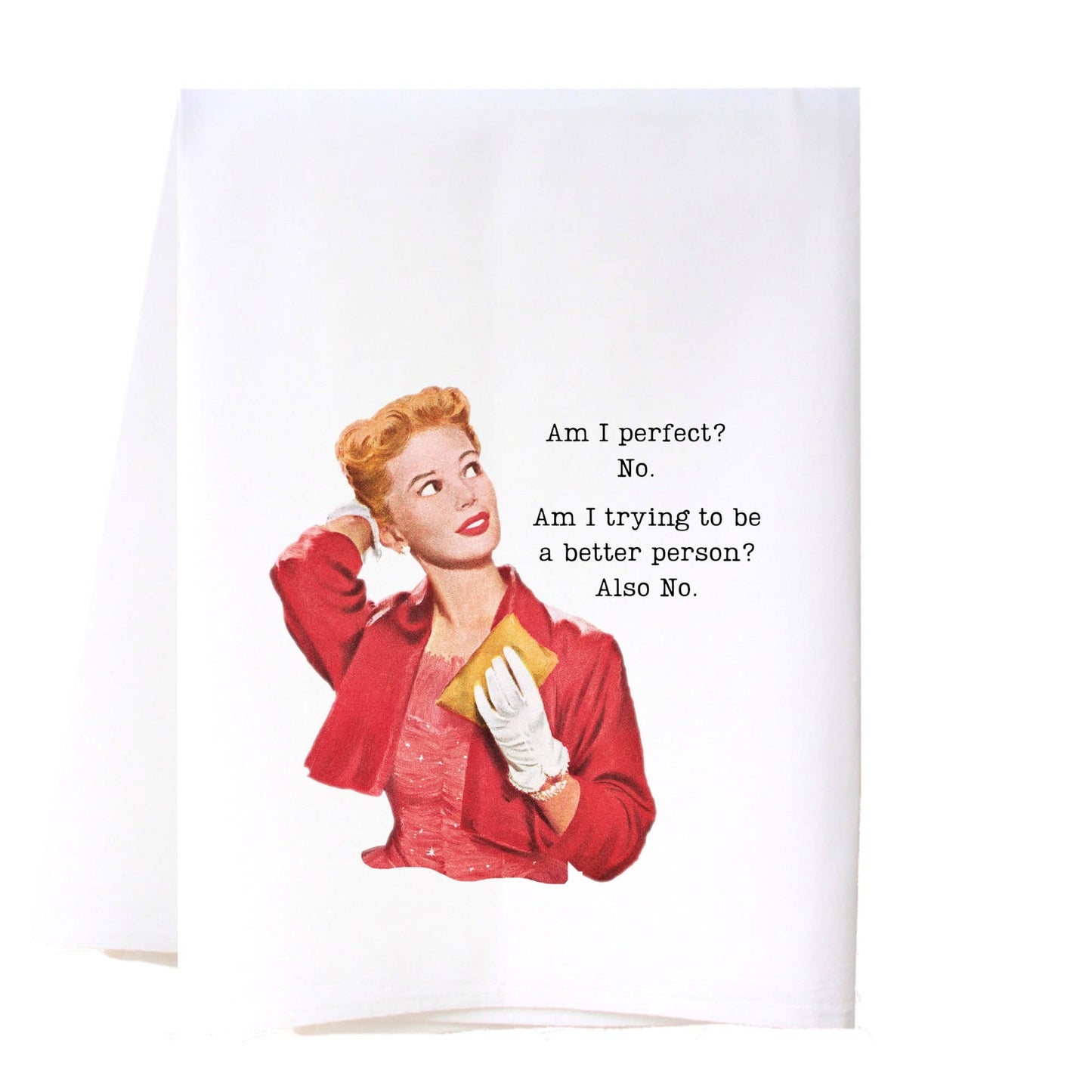 AM I PERFECT FLOUR SACK TOWEL