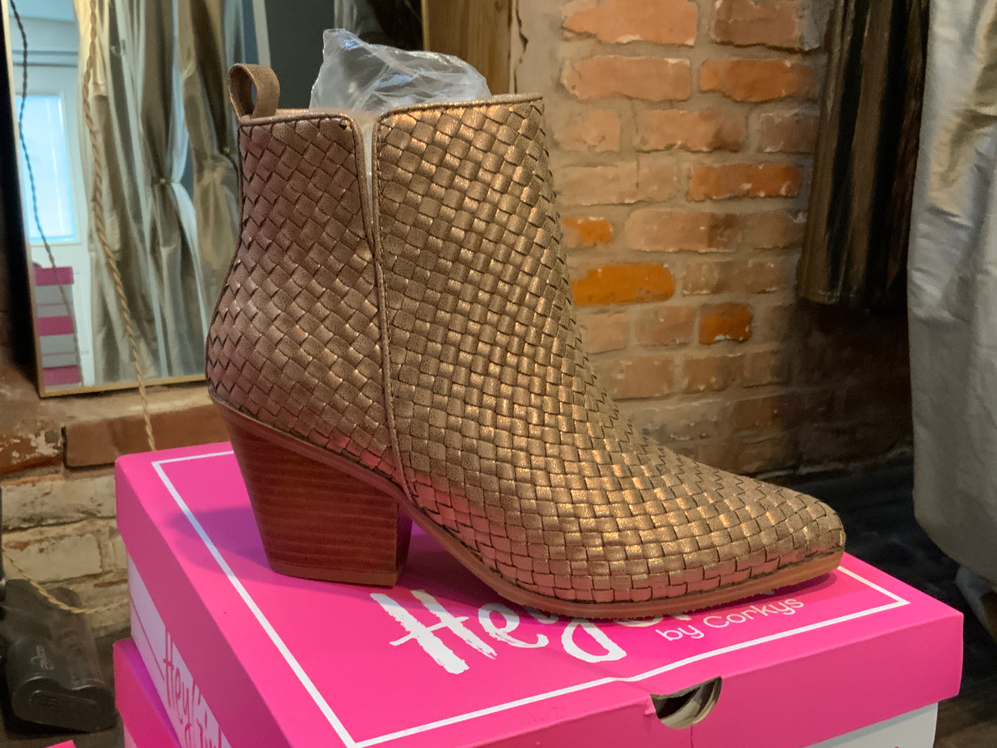 Come & Get it Metallic Bootie Shoe
