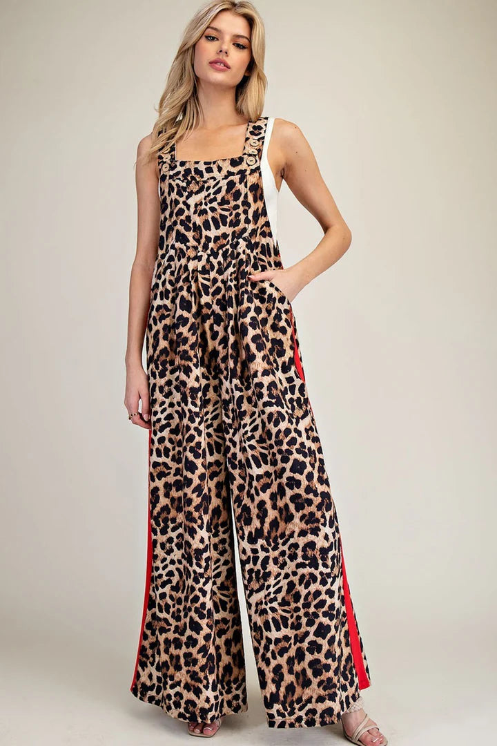 Leopard / Red Jumpsuit