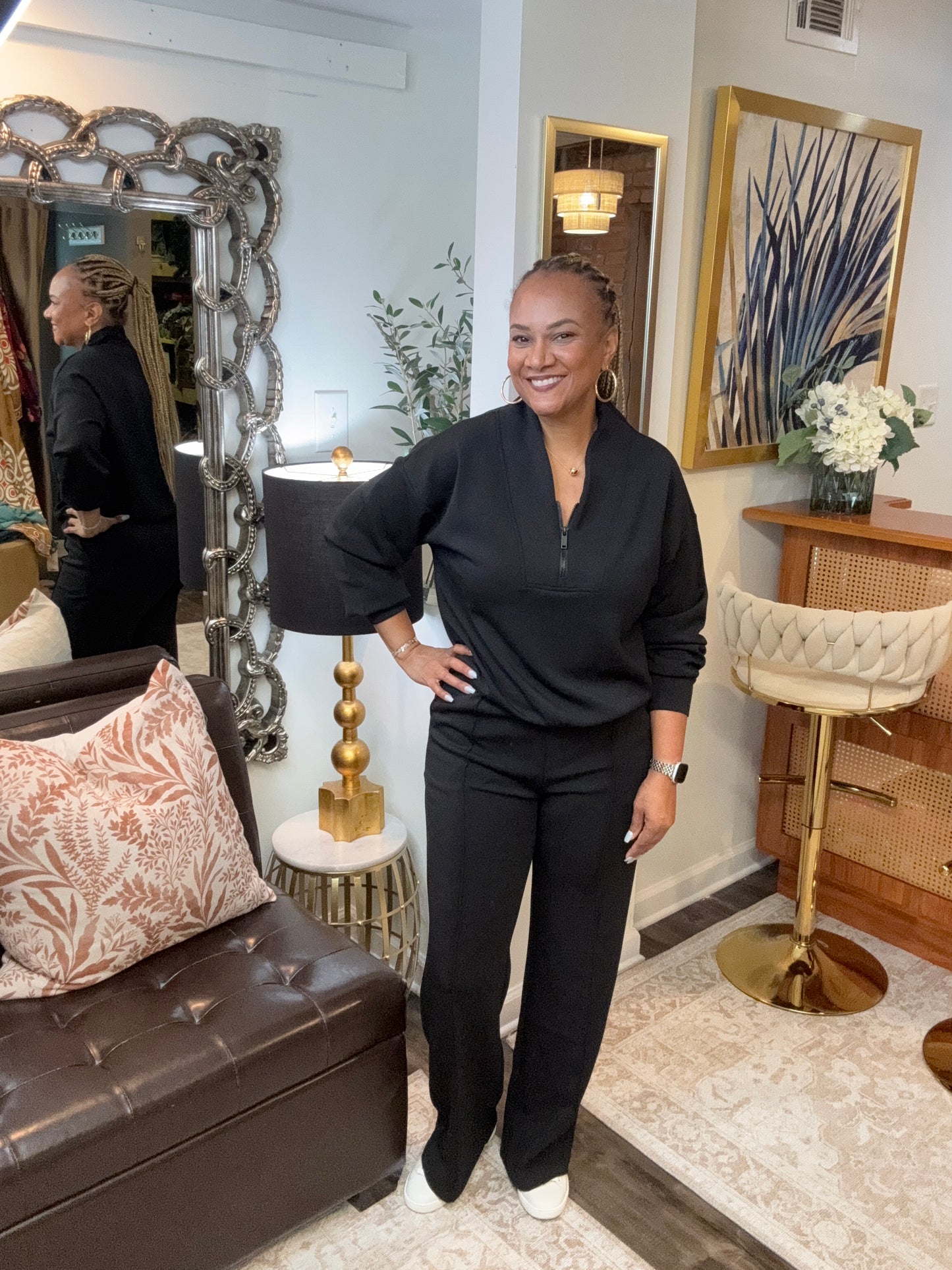 Rae Moton Scuba Luxe Half Zip Jacket