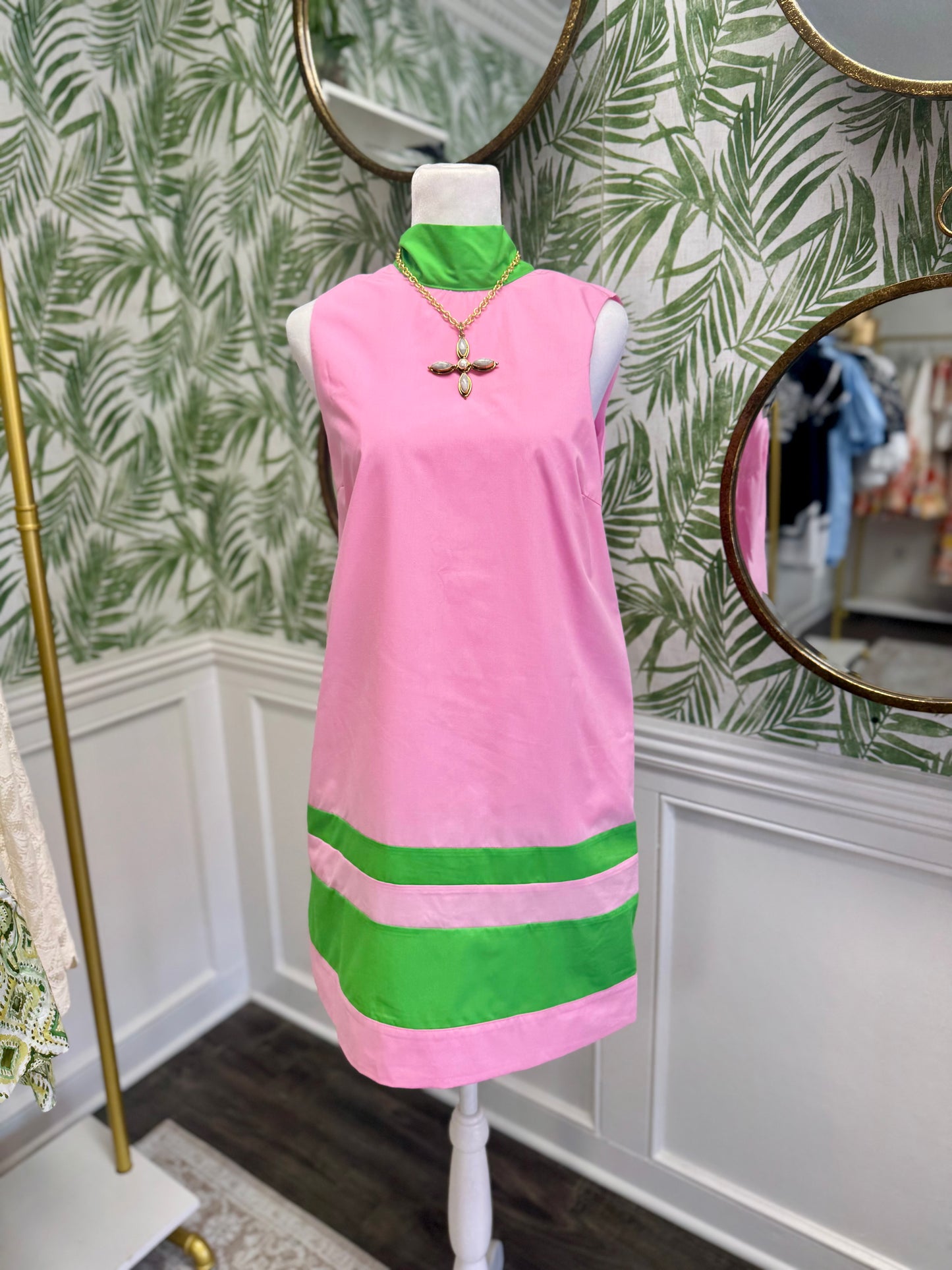 Pink Tie Back Mini Dress
