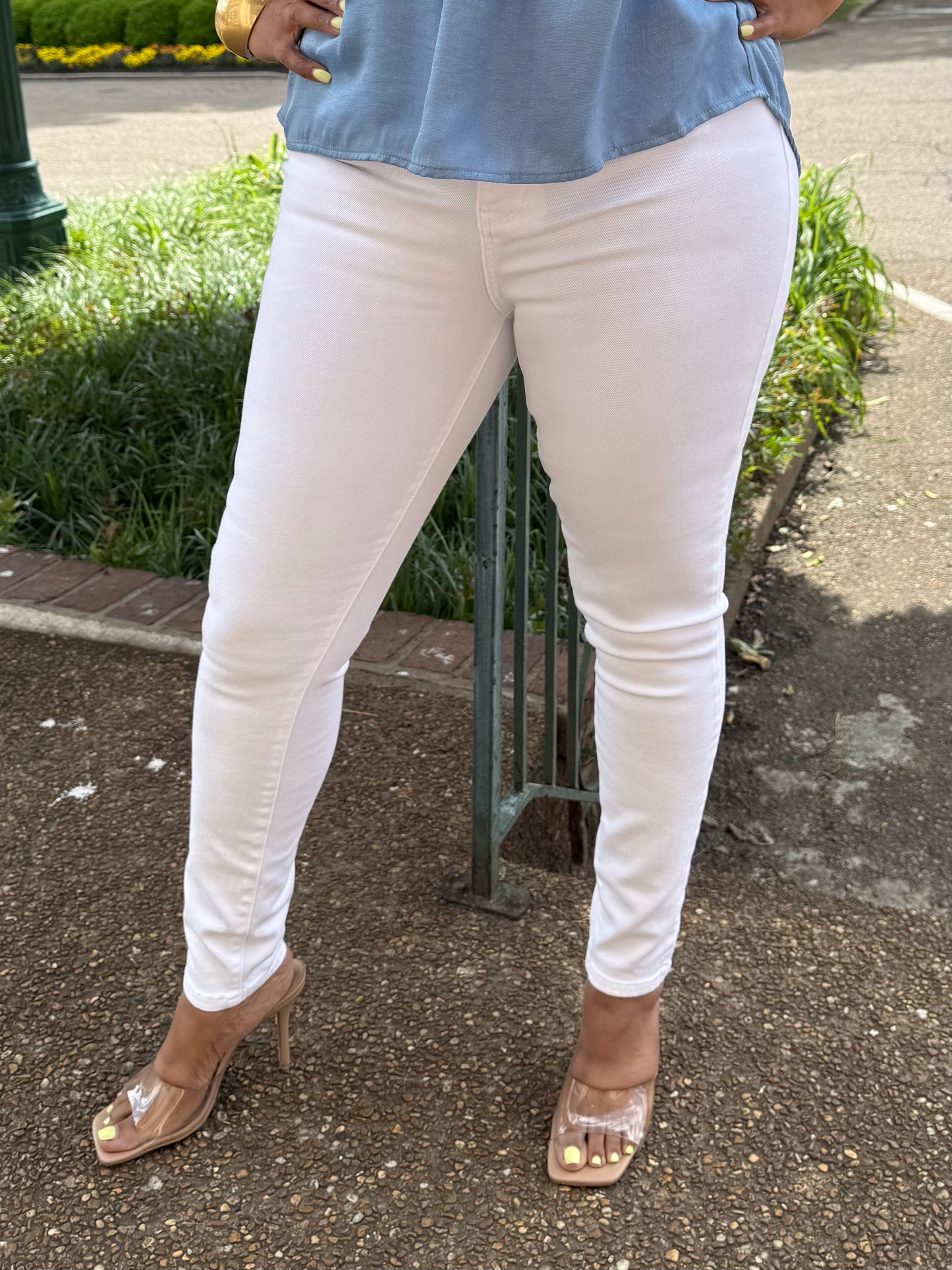 White Skinny Jeans Judy Blue Denim