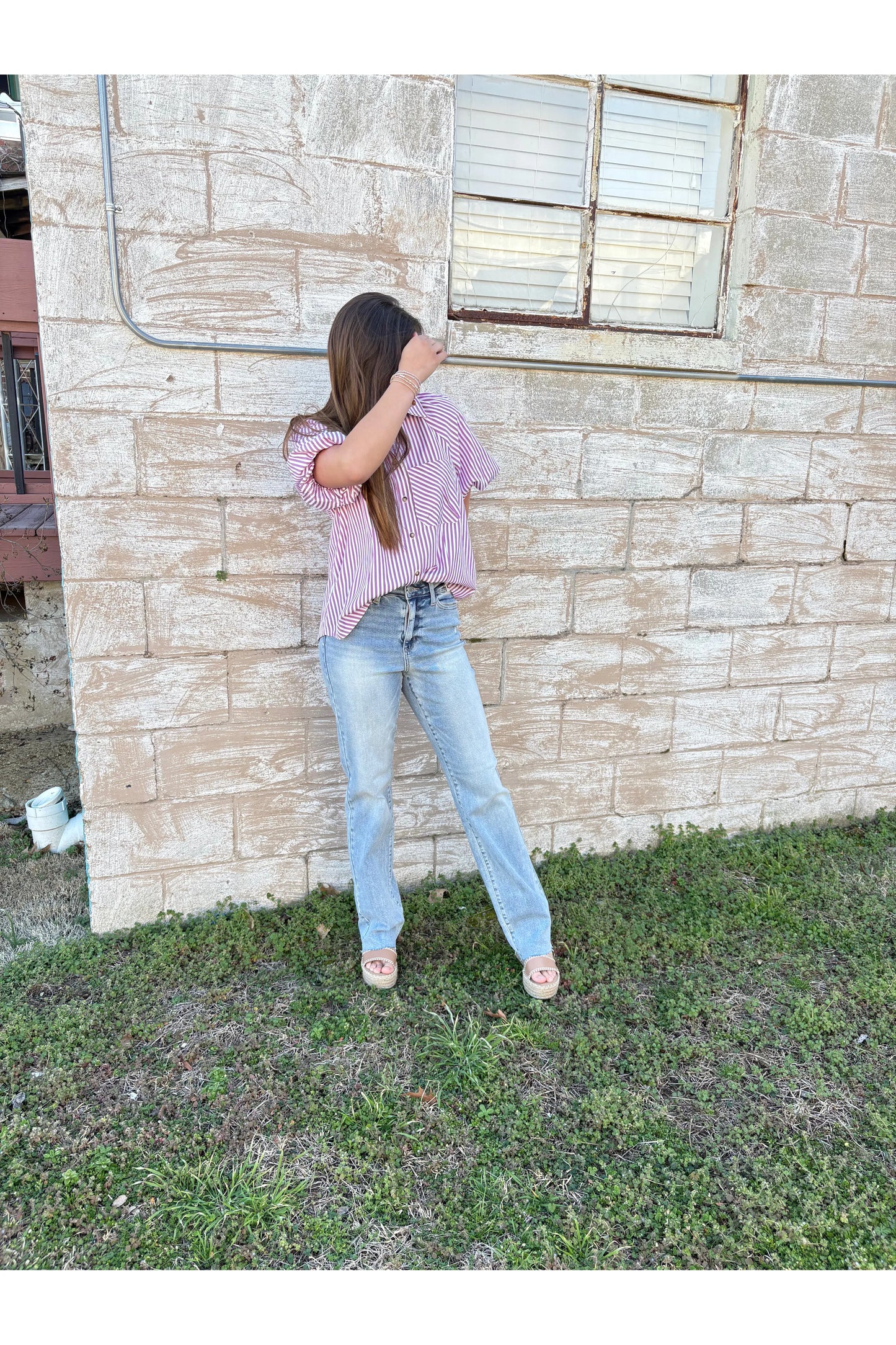 Judy Blue Mid Rise Light Wash Dad Jeans