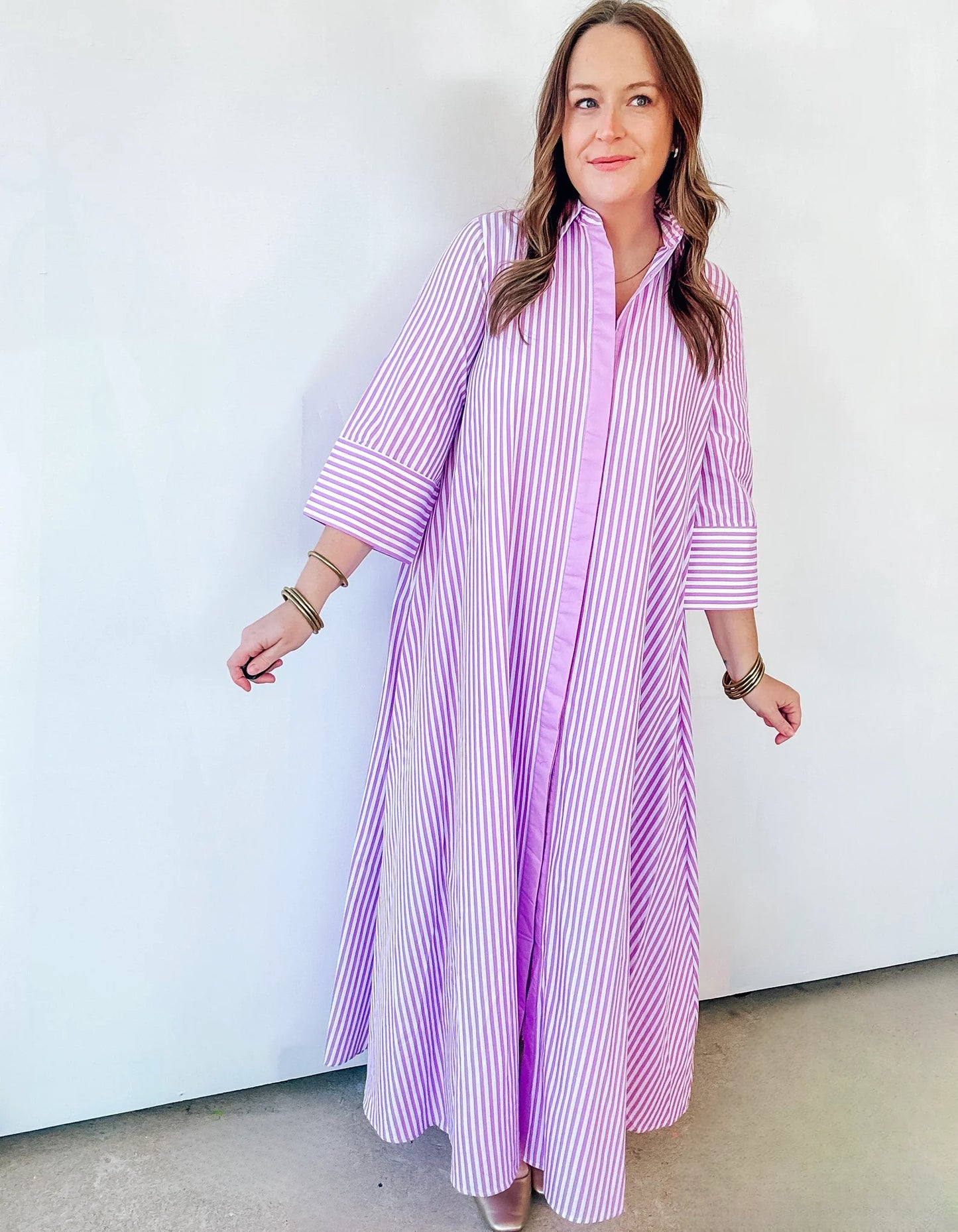 Orchid Maxi Shirt Dress