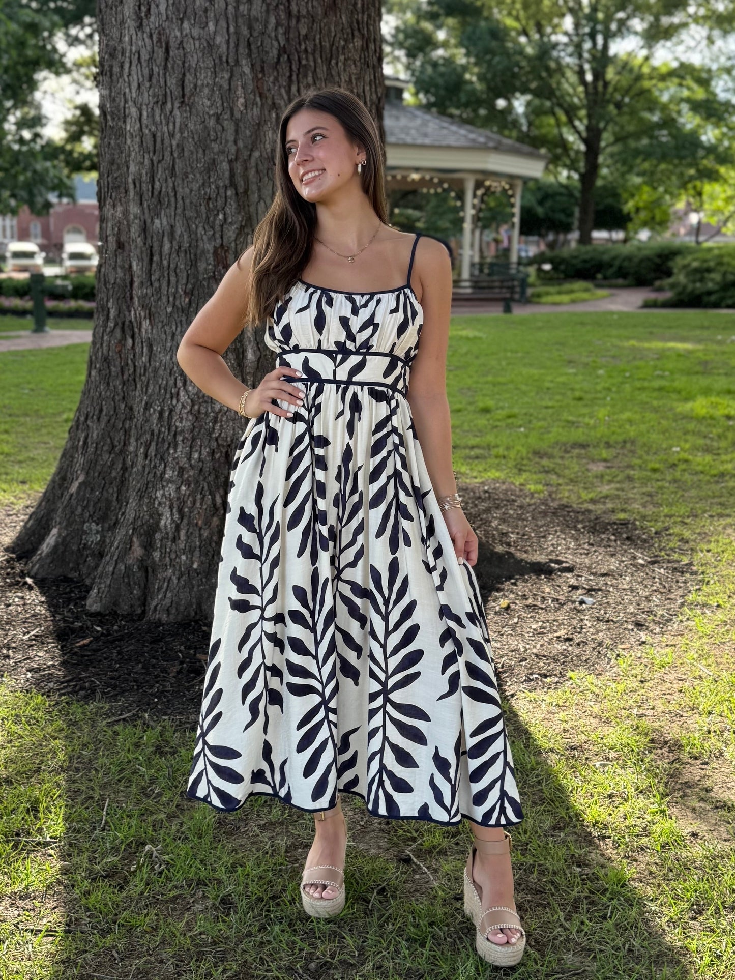 Misha Navy Midi Dress