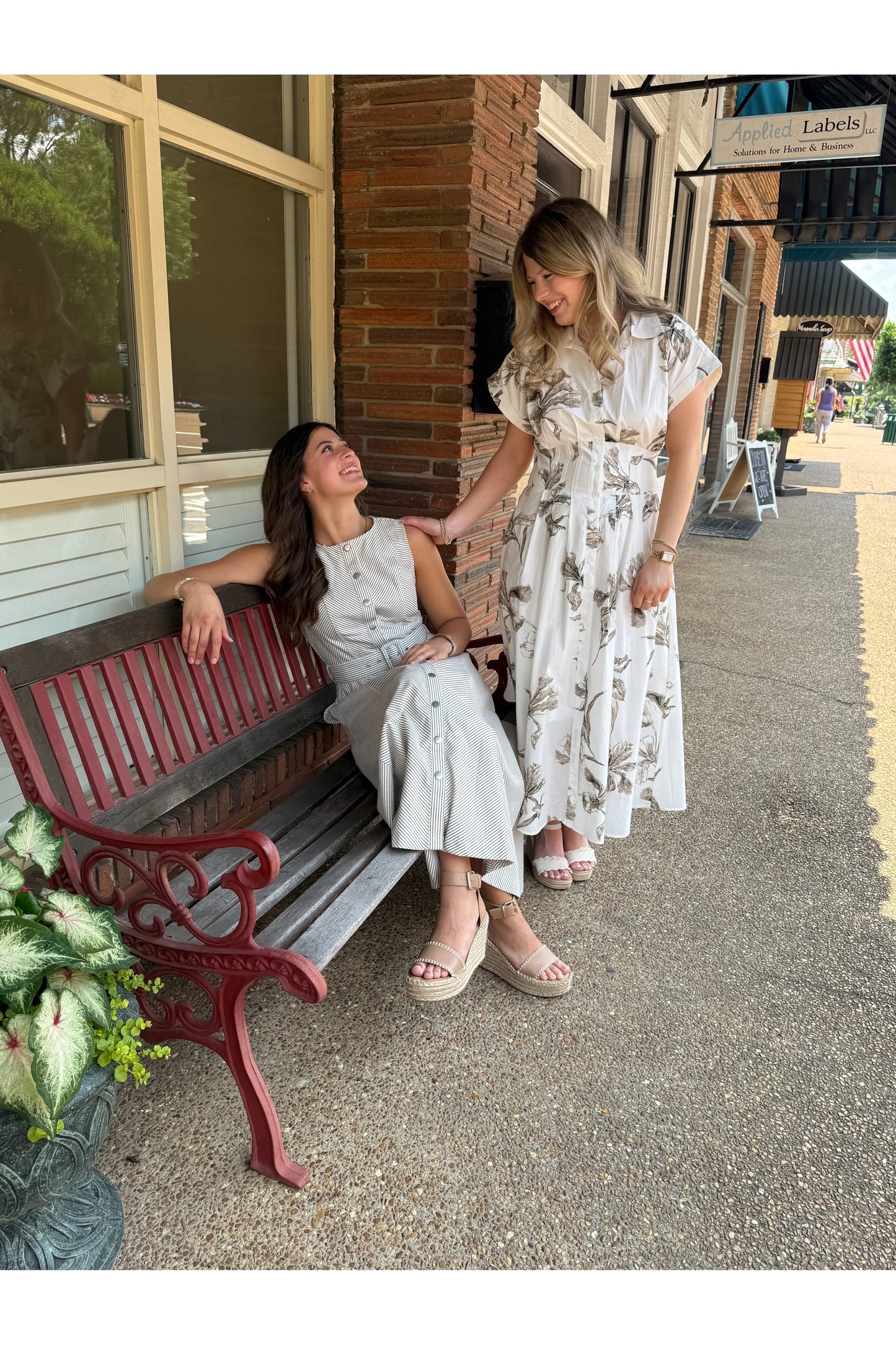 Hazel Striped Midi Dress