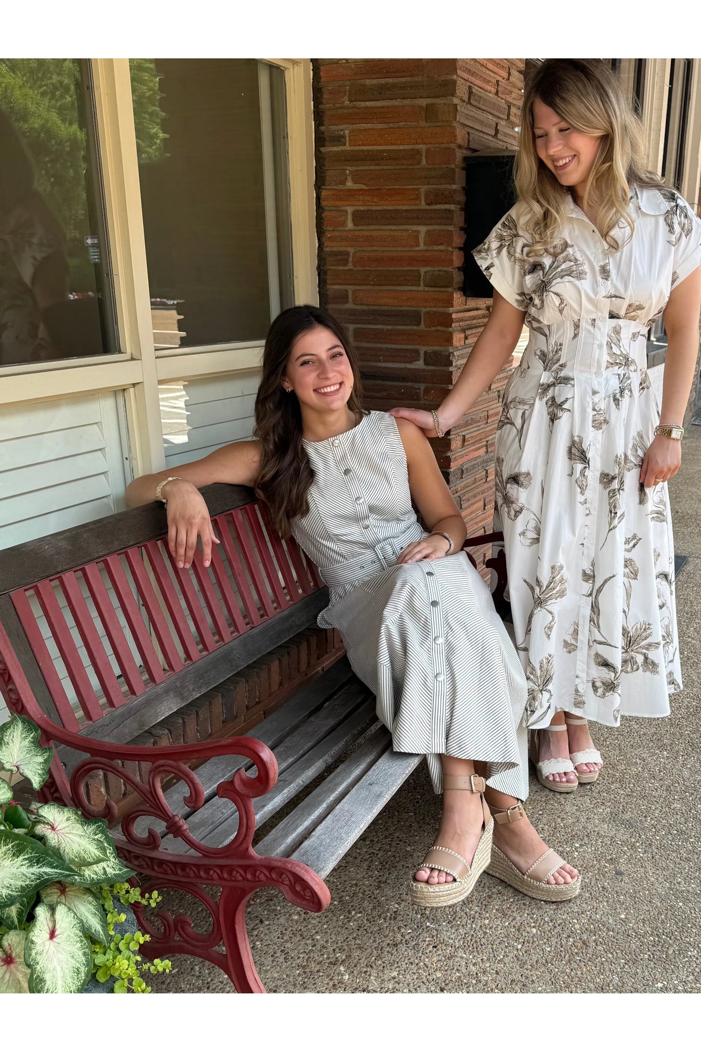 Hazel Striped Midi Dress