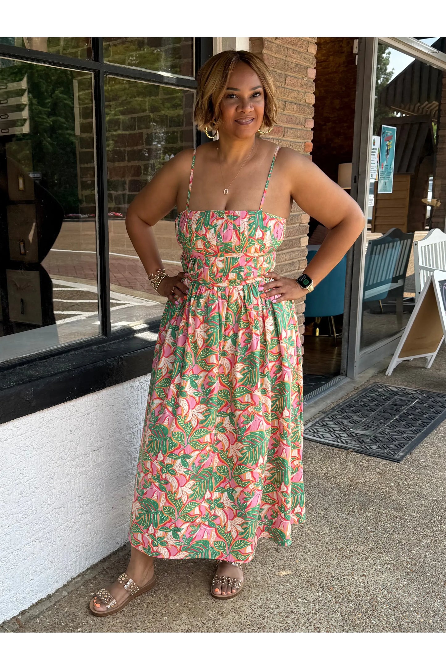 Tancie Floral Midi Dress