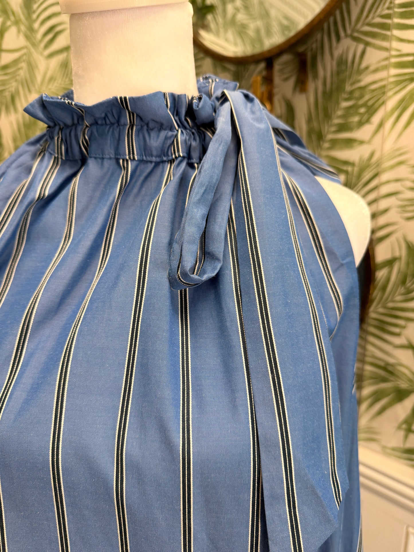 Ingrid Neck Tie Mini Dress