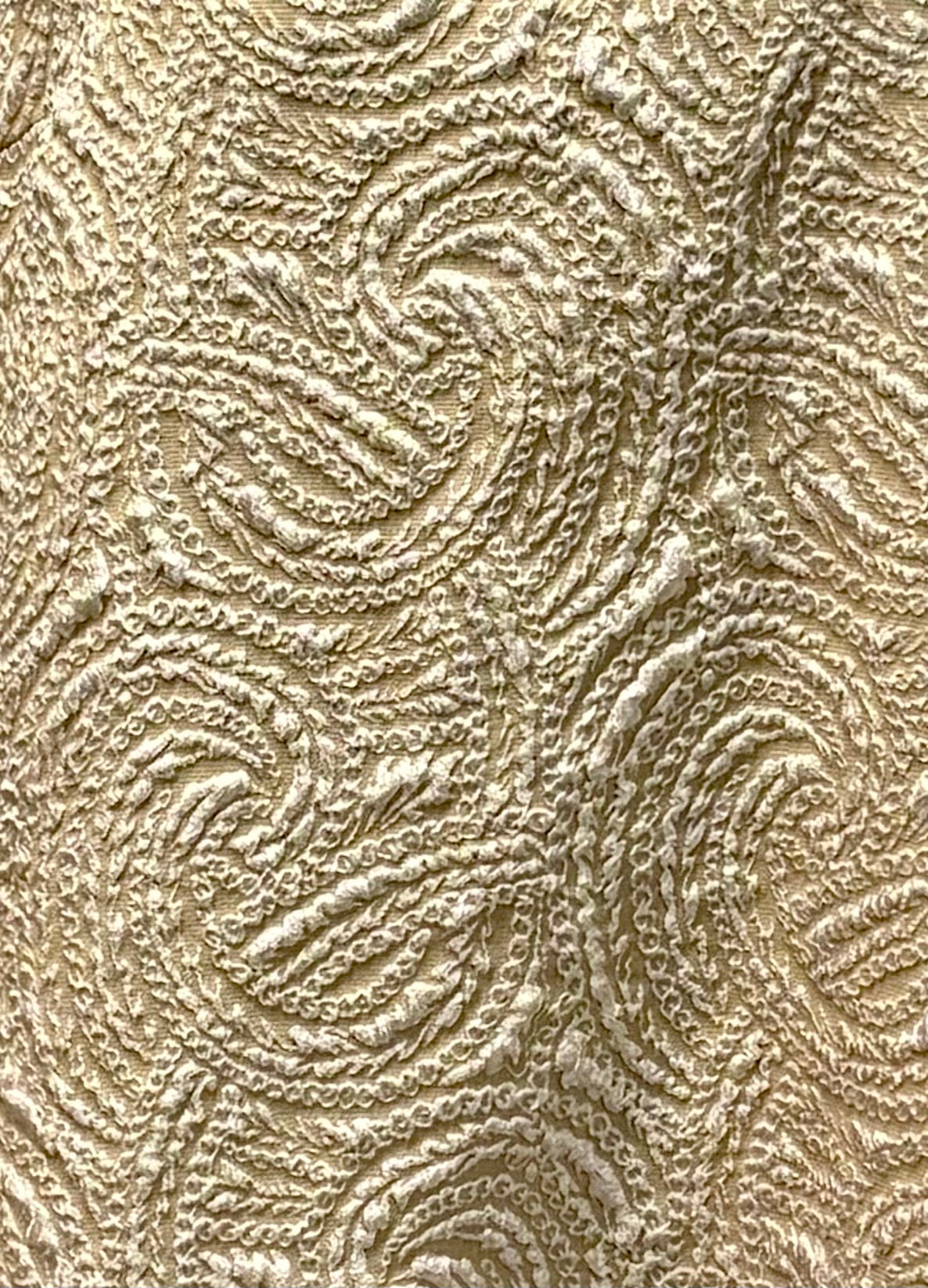 Ecru Textured Sleeveless Dress