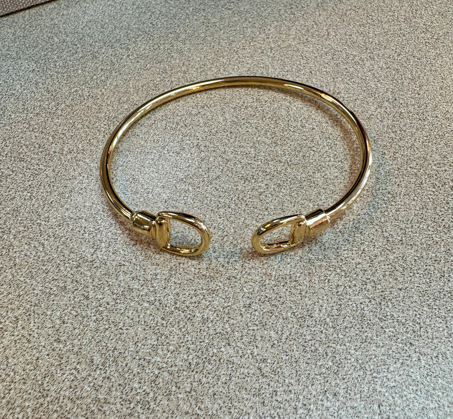 Gold Horse Bit Cuff Bracelet