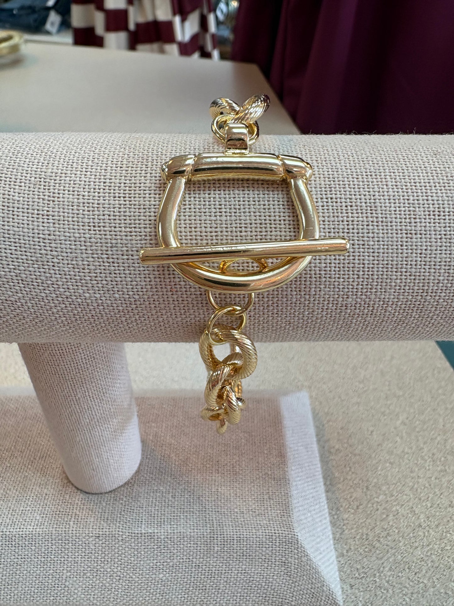 Gold Chunky Toggle Bracelet