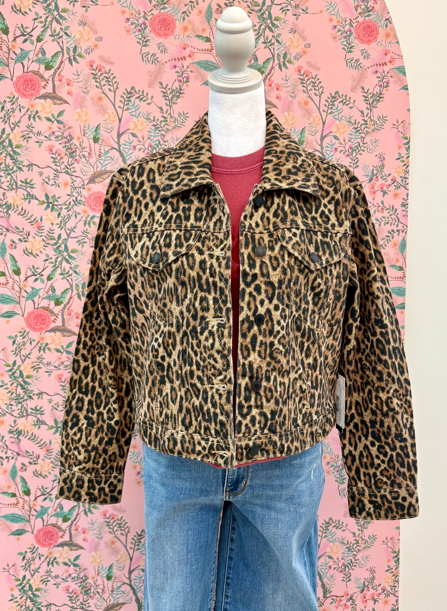 Ramona Leopard Denim Jacket
