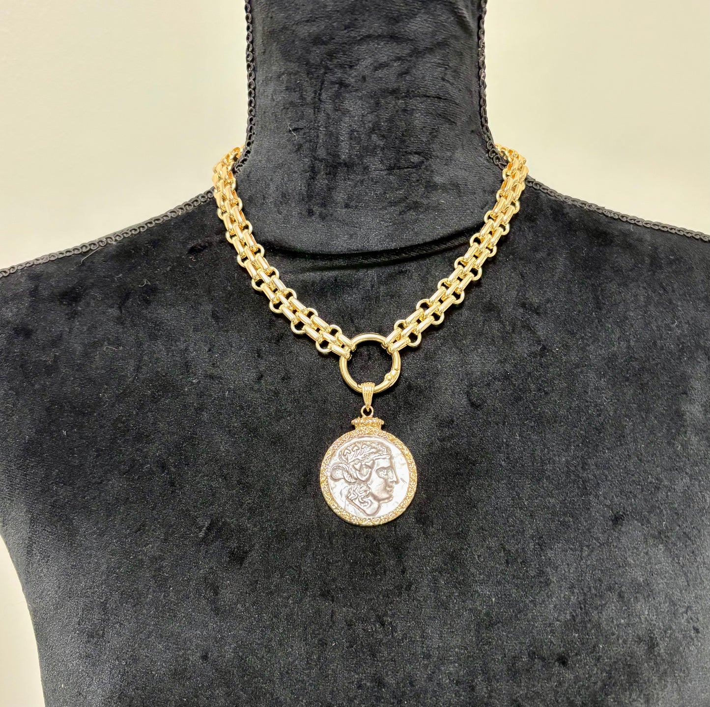 Silver and Gold Coin Necklace