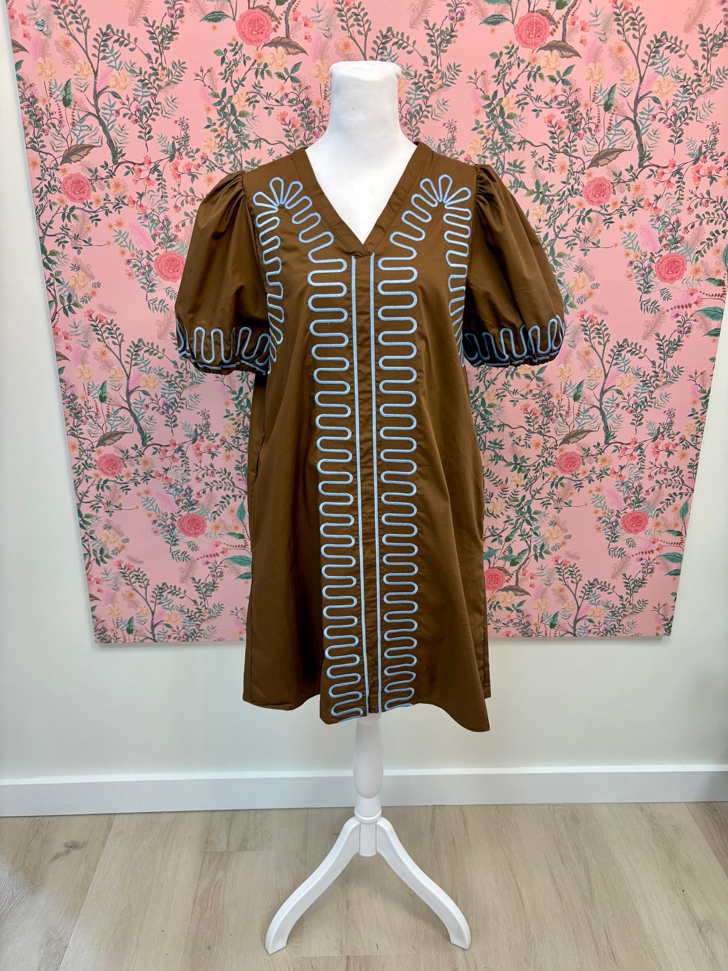 Nala Embroidered Mini Dress