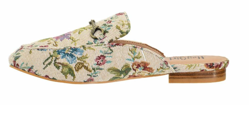 Charmer Floral Slip on Mule Shoe