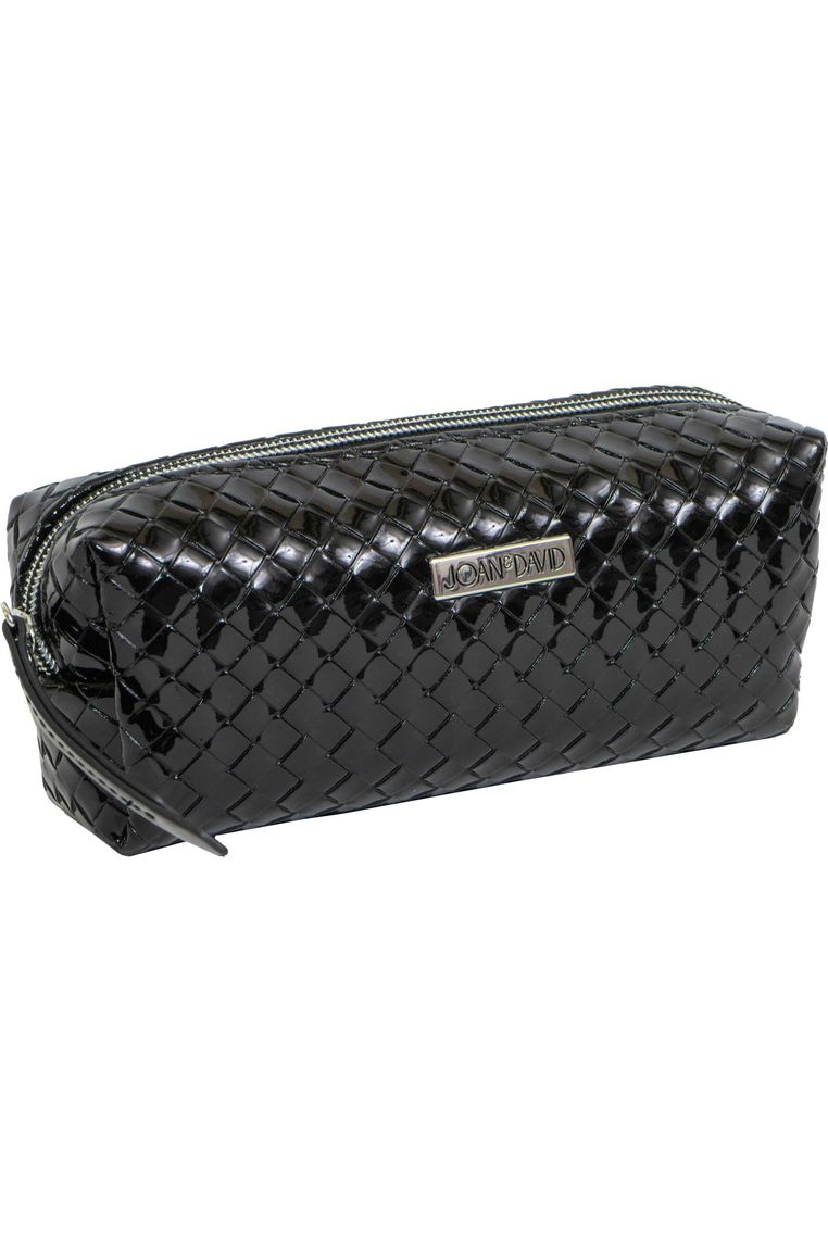 Joan & David Patent Woven 4 Piece Clear Cosmetic Bag Set: 104-SAGE