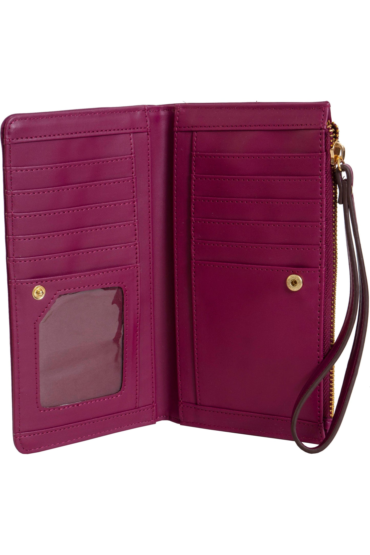 Ellen Tracy Smooth Vachetta Fleur De Li Wristlet: 233-TOFFEE