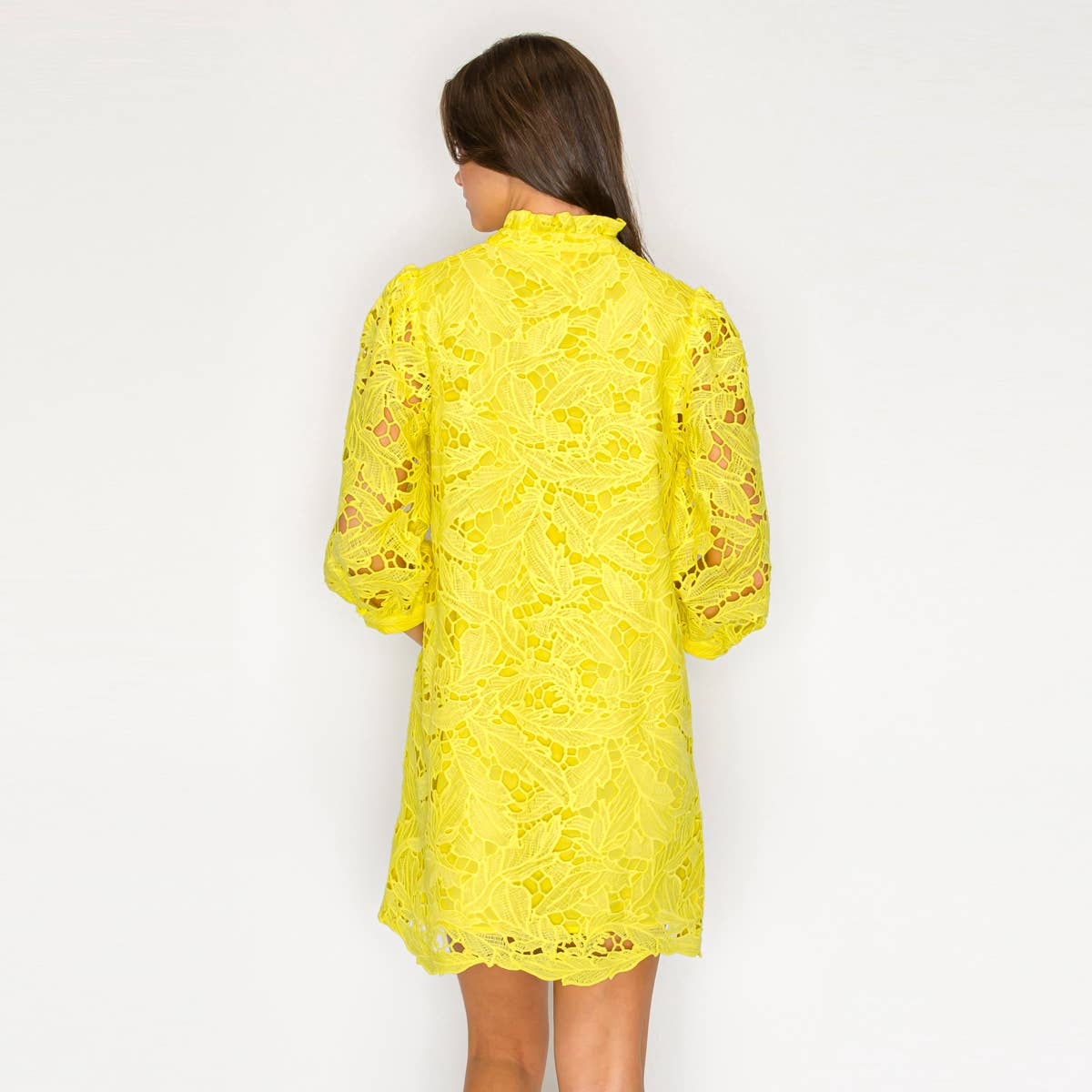 Lemon Bloom Lace Dress
