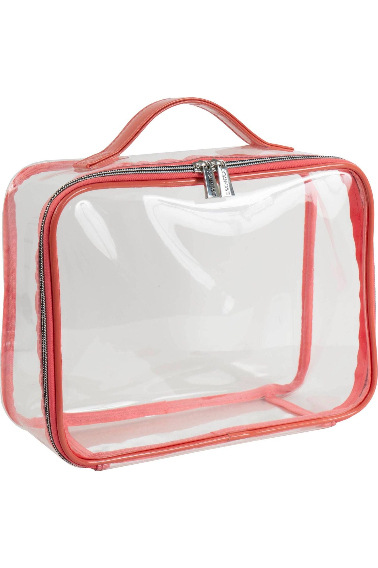 Joan & David Patent Woven 4 Piece Clear Cosmetic Bag Set: 104-SAGE