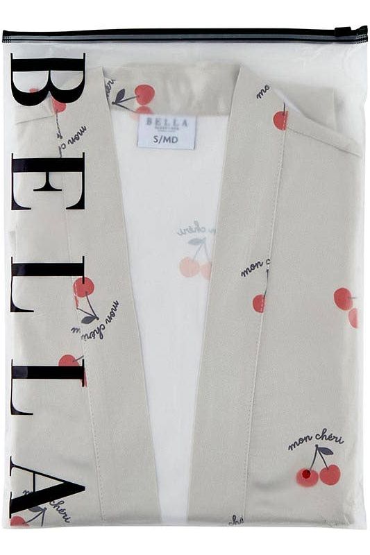 Ruffled Satin Robe - Mon Cheri: Small/Medium