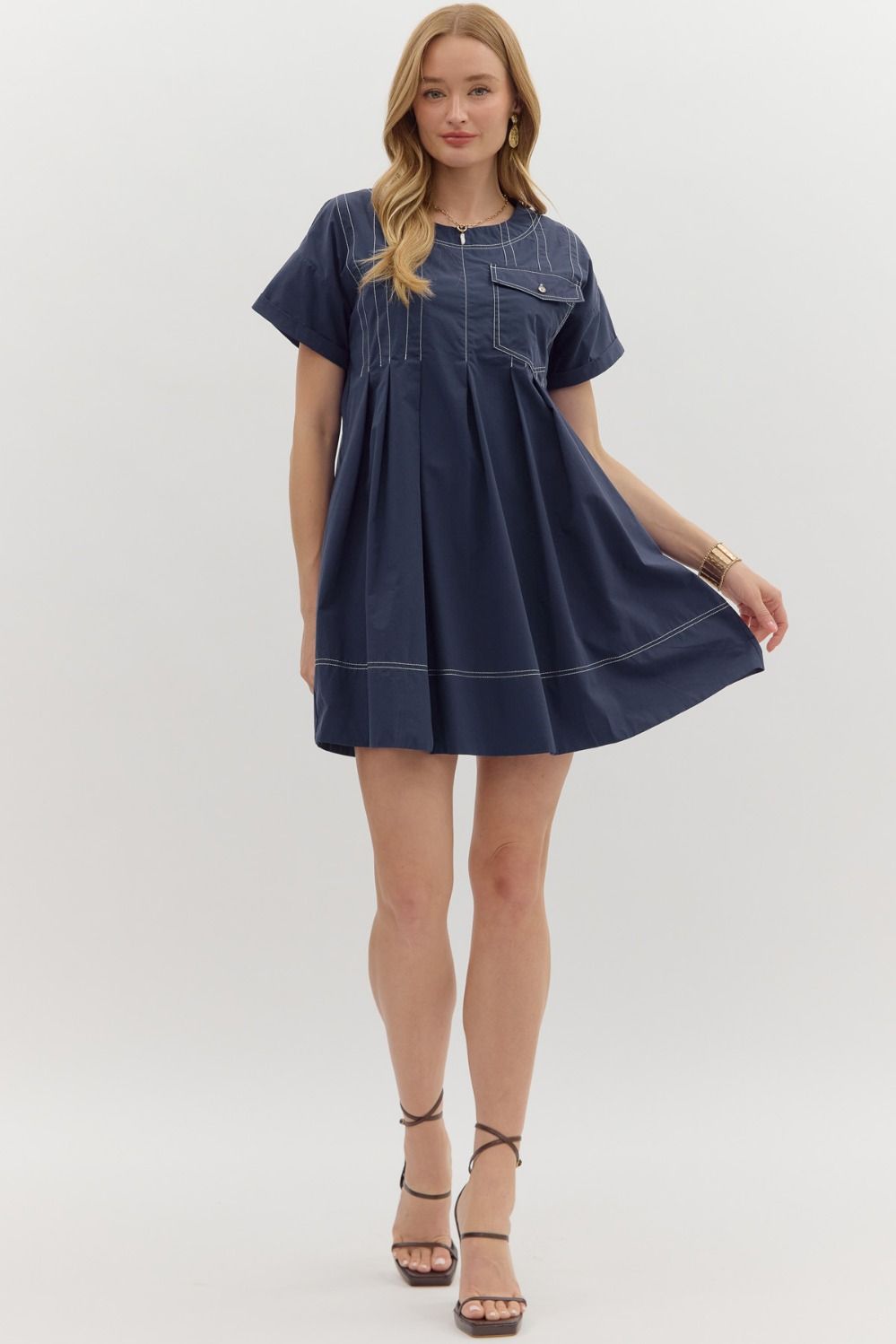Fall In Navy Dress