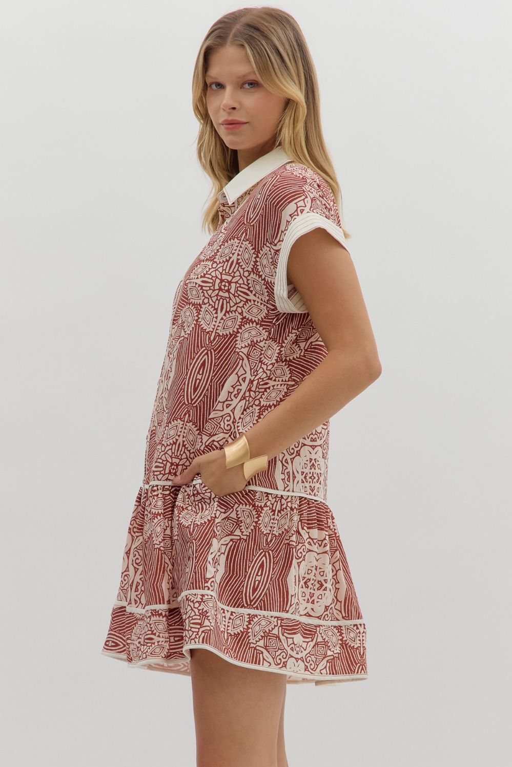 Hannah Abstract Short Dress