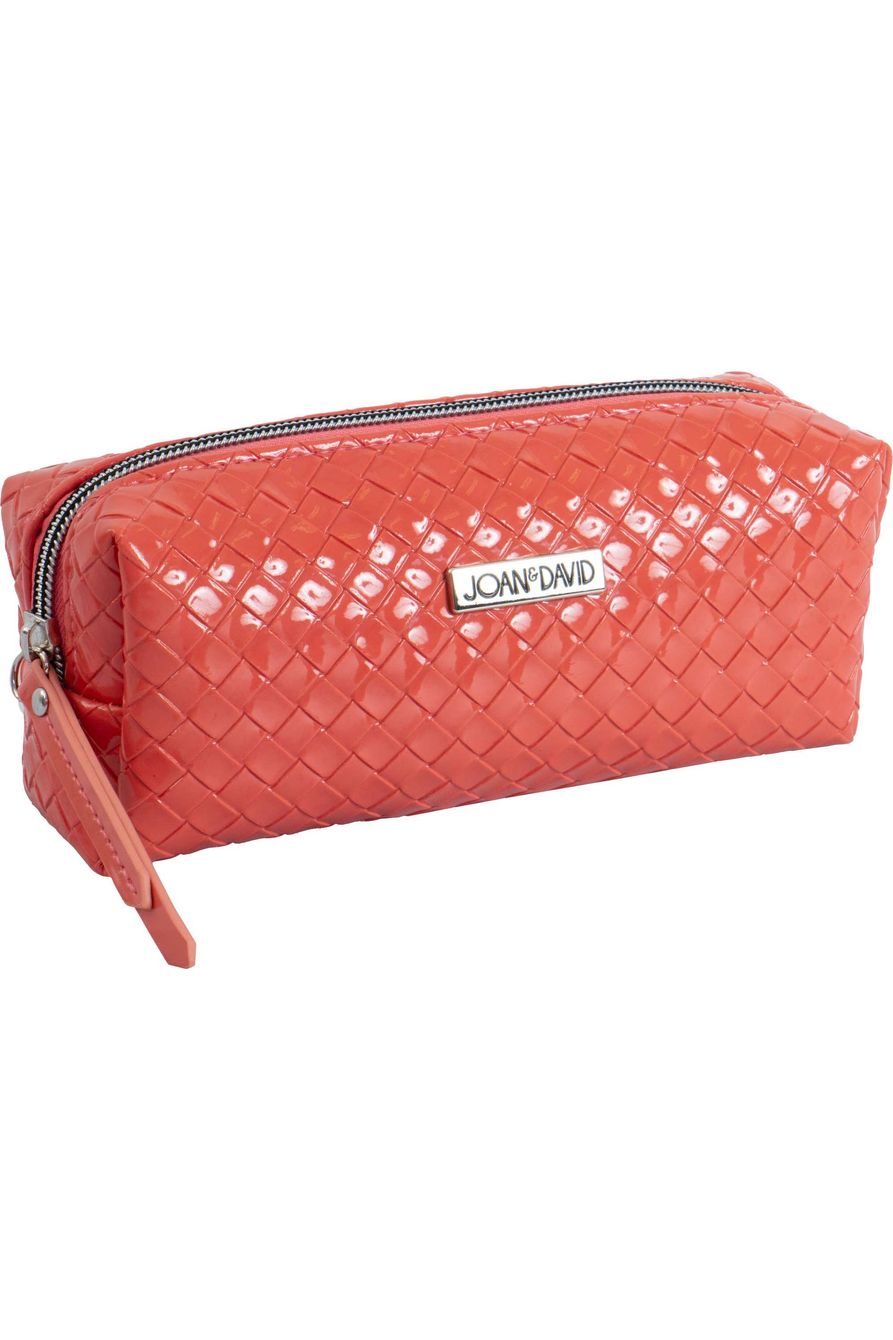 Joan & David Patent Woven 4 Piece Clear Cosmetic Bag Set: 104-SAGE